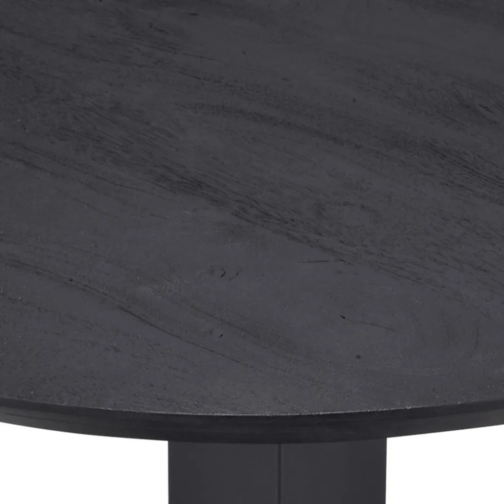 Fashion Straluma Zwart houten bartafel Ø80x105 cm