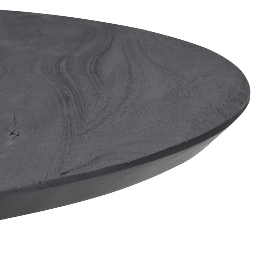 Fashion Straluma Zwart houten bartafel Ø80x105 cm