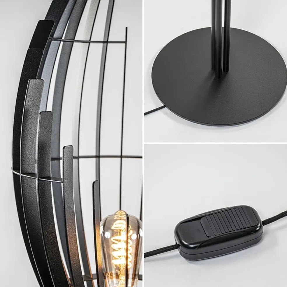 Discount Straluma Zwart metalen design vloerlamp Omegna dimbaar