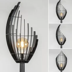 Discount Straluma Zwart metalen design vloerlamp Omegna dimbaar