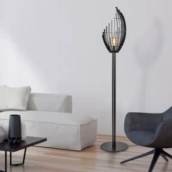 Discount Straluma Zwart metalen design vloerlamp Omegna dimbaar