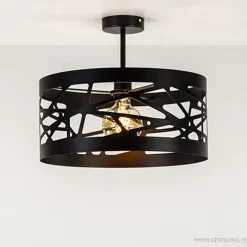 Cheap Straluma Zwart metalen plafondlamp Scandinavisch