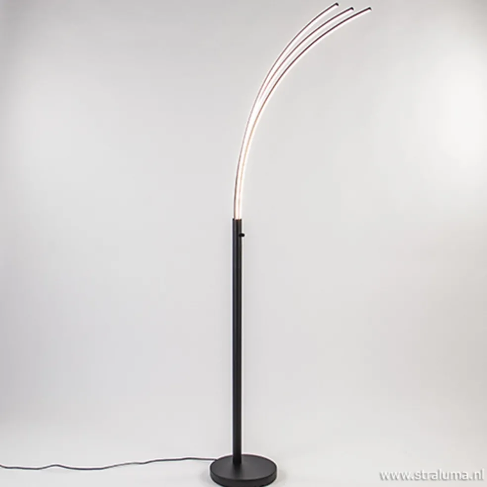 Flash Sale Straluma Zwarte boog vloerlamp LED dimbaar