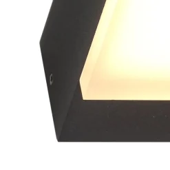 Clearance Straluma Zwarte buitenlamp wand inclusief LED