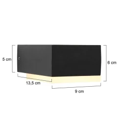 Clearance Straluma Zwarte buitenlamp wand inclusief LED