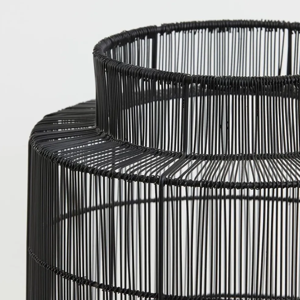 Discount Straluma Zwarte draad tafellamp met brons