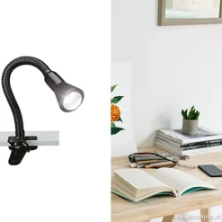 Discount Straluma Zwarte klemlamp/leeslamp voor bureau