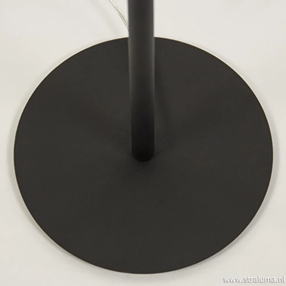 Best Straluma Zwarte krul vloerlamp LED dimbaar