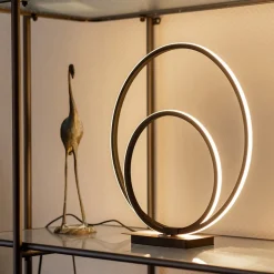 Outlet Straluma Zwarte LED tafellamp met touchdimmer