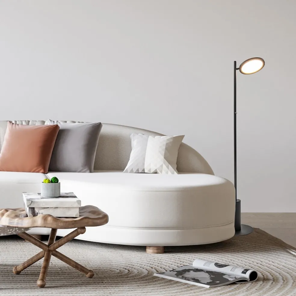 Best Straluma Zwarte LED vloerlamp 3-standen dimbaar