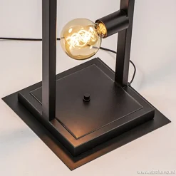 Flash Sale Straluma Zwarte metalen vloerlamp open frame