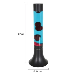 Shop Straluma Zwarte tafellamp lava blauw met rood