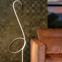 Hot Straluma Zwarte vloerlamp flamingo met LED RGB multicolor