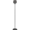Fashion Straluma Zwarte vloerlamp met smoke glazen kap