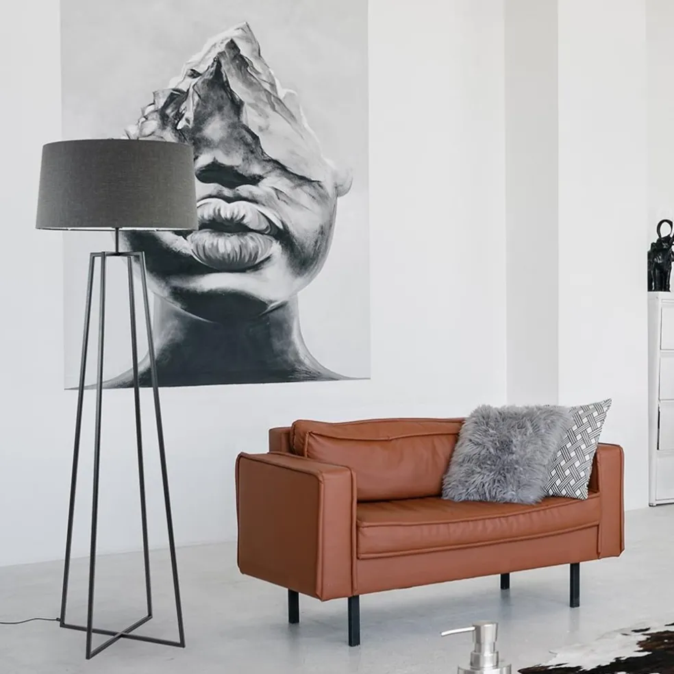Discount Straluma Zwarte vloerlamp modern frame excl. kap