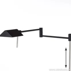 Fashion Straluma Zwarte vloerlamp-leeslamp LED dimbaar