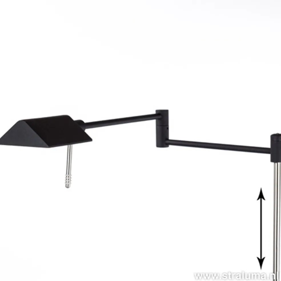 Fashion Straluma Zwarte vloerlamp-leeslamp LED dimbaar
