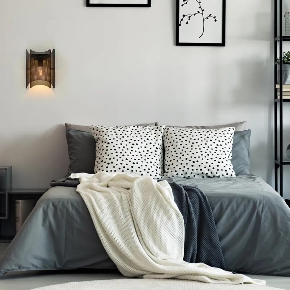 Best Straluma Zwarte wandlamp gaas
