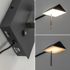 Hot Straluma Zwarte wandlamp inclusief dimbaar LED en verstelbare arm