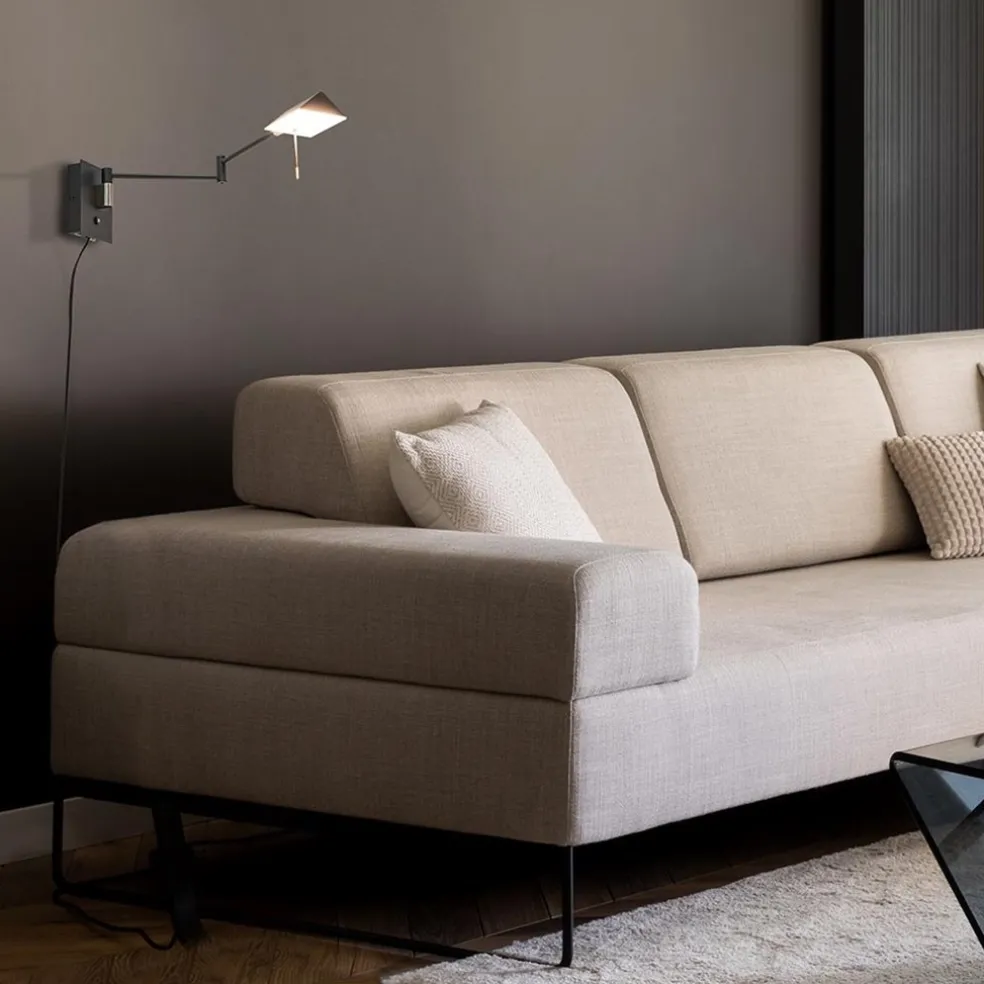 Hot Straluma Zwarte wandlamp inclusief dimbaar LED en verstelbare arm