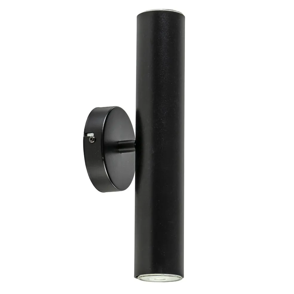 Shop Straluma Zwarte wandlamp up+down cilinder GU10
