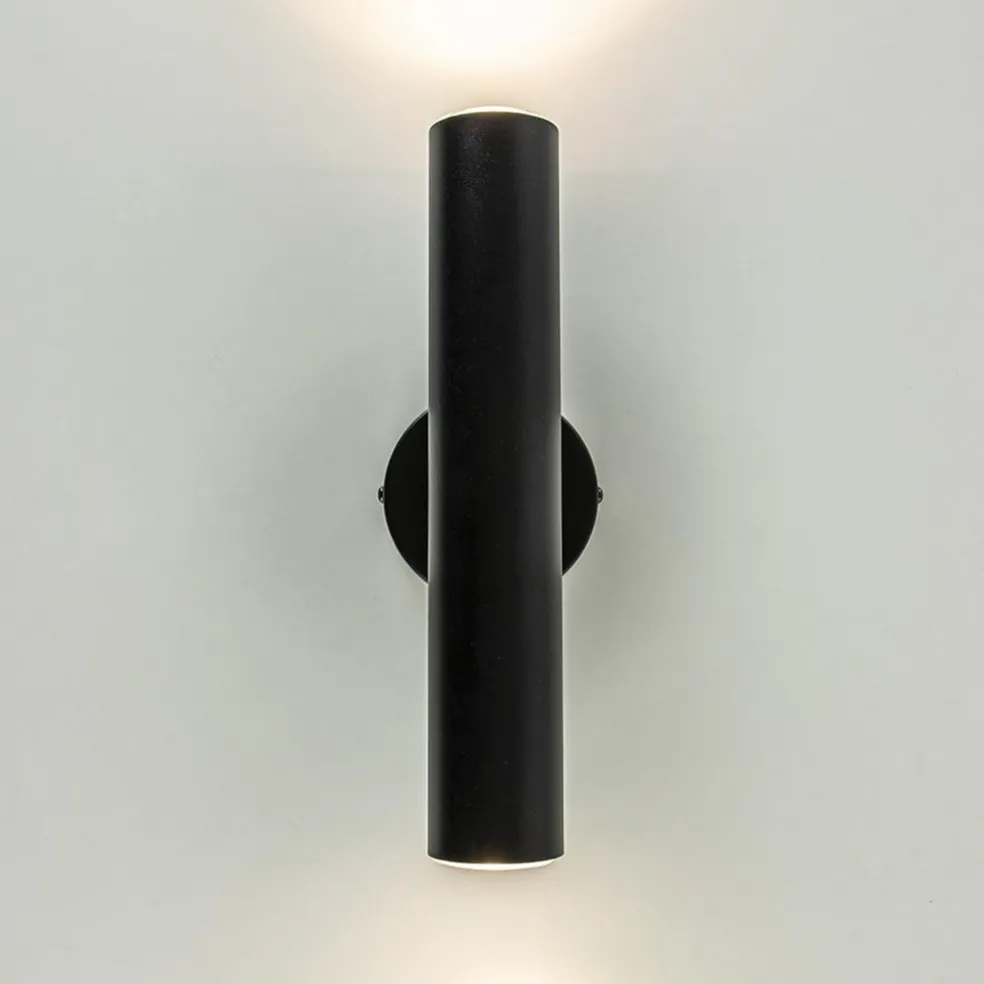 Shop Straluma Zwarte wandlamp up+down cilinder GU10