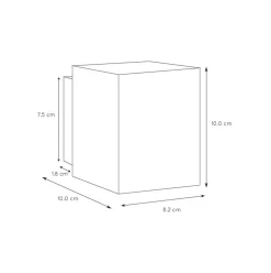 Cheap Straluma Zwarte-gouden wandlamp Xera vierkant