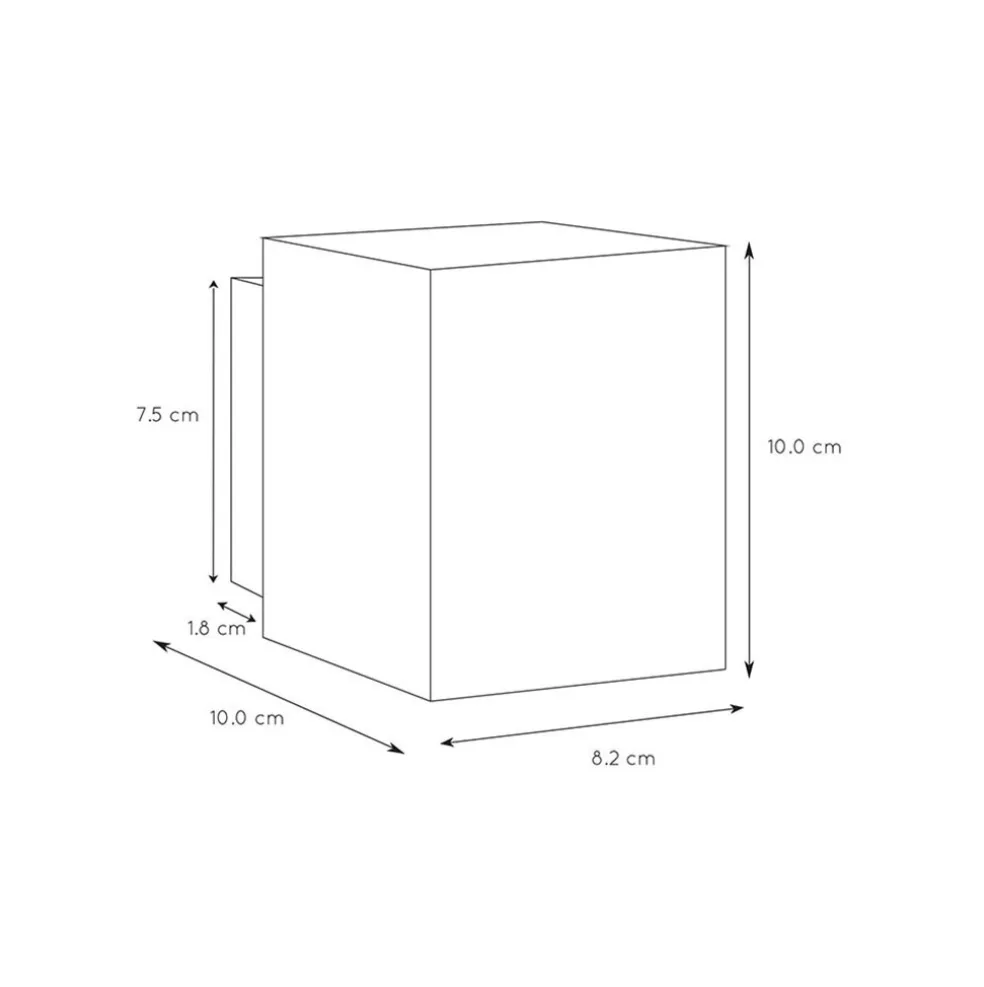 Cheap Straluma Zwarte-gouden wandlamp Xera vierkant